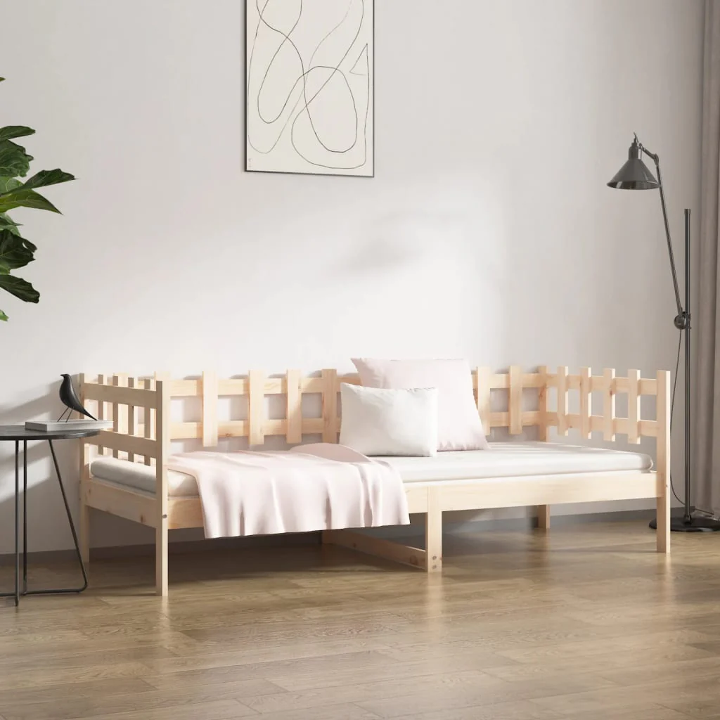 daybed uden madras 90x190 cm massivt fyrretræ - Image 4