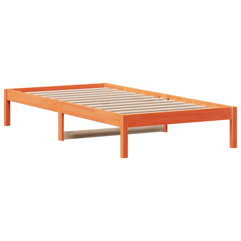 daybed uden madras 90x200 cm massivt fyrretræ gyldenbrun - Image 3