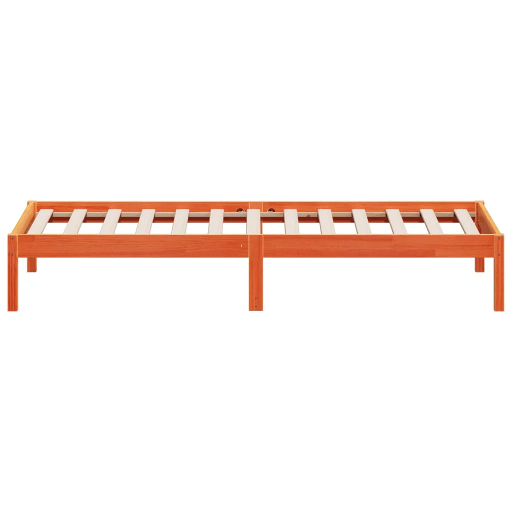 daybed uden madras 90x200 cm massivt fyrretræ gyldenbrun - Image 5