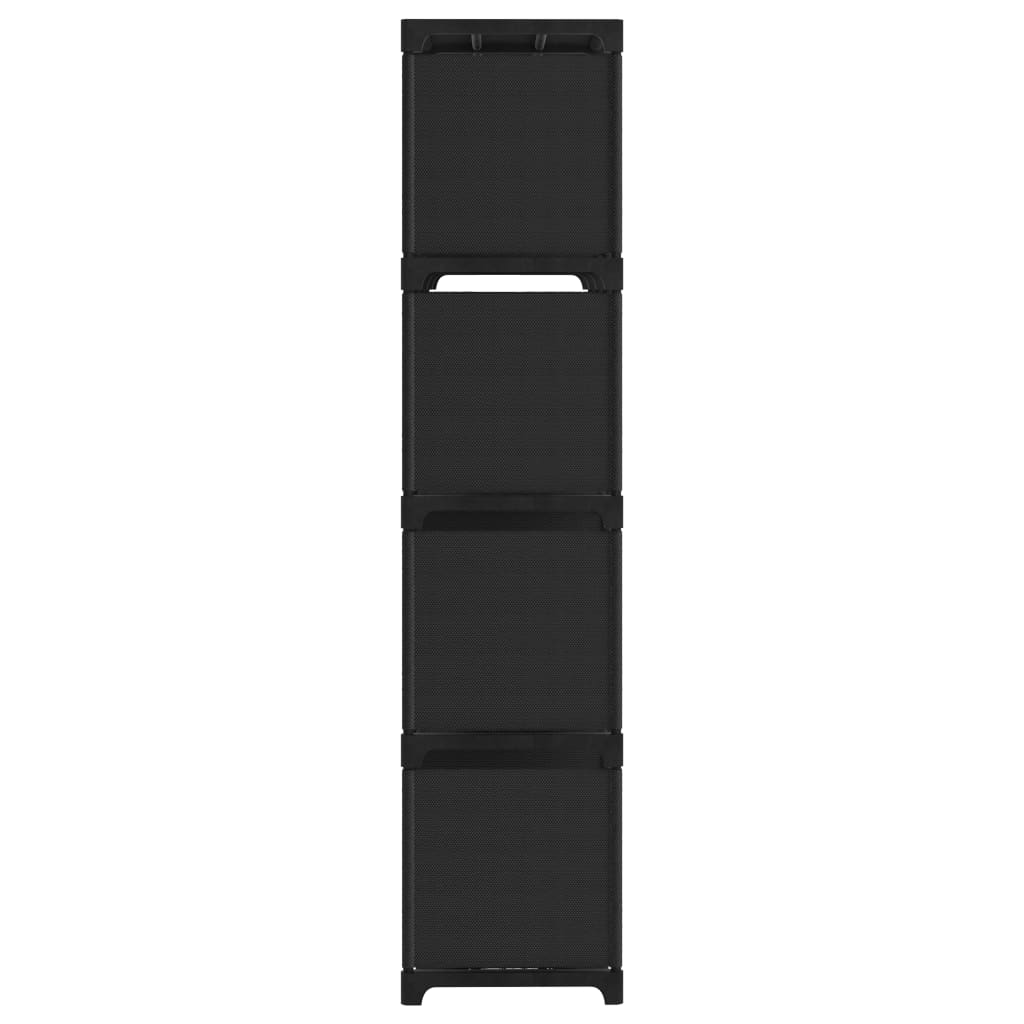 displayreol med 12 kubeformede rum 103x30x141 cm stof sort - Image 3
