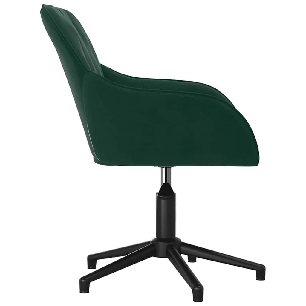 drejelig kontorstol fløjl mørkegrøn - Image 4
