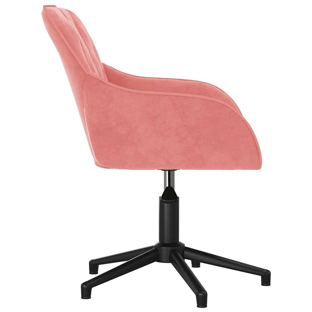 drejelig kontorstol fløjl pink - Image 4
