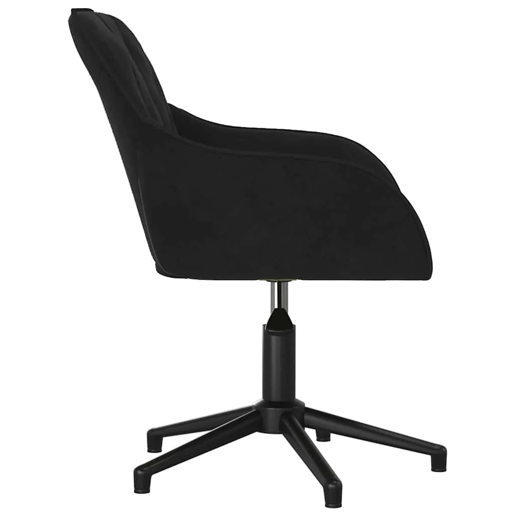 drejelig kontorstol fløjl sort - Image 4