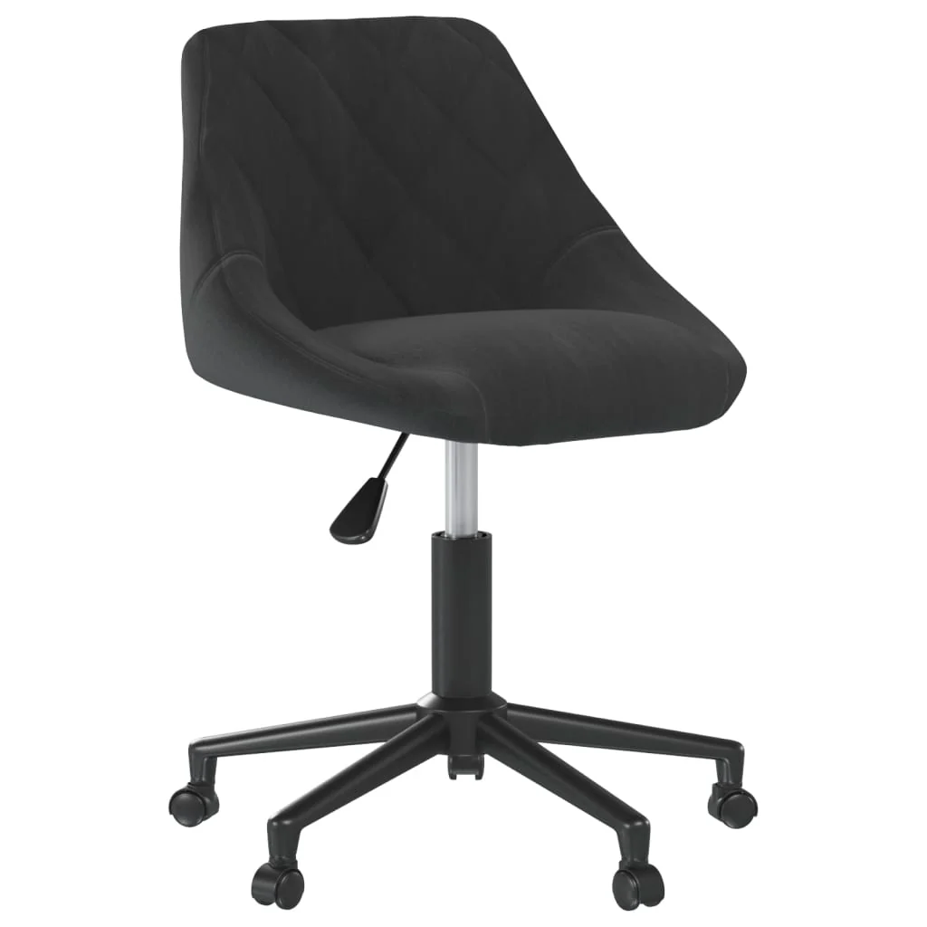 drejelig kontorstol fløjl sort - Image 2
