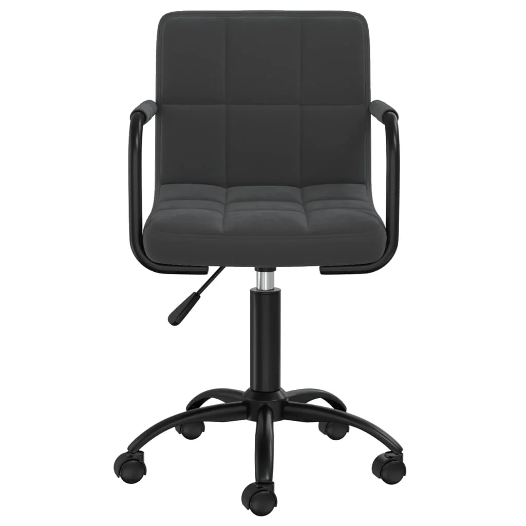 drejelig kontorstol fløjl sort - Image 3