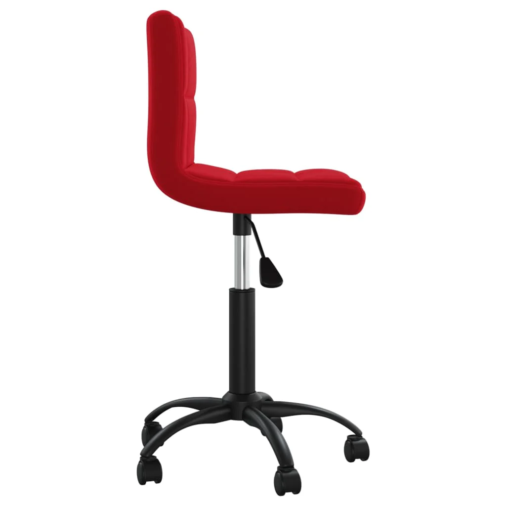 drejelig kontorstol fløjl vinrød - Image 4