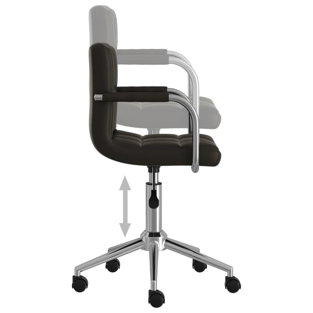 drejelig kontorstol kunstlæder sort - Image 6