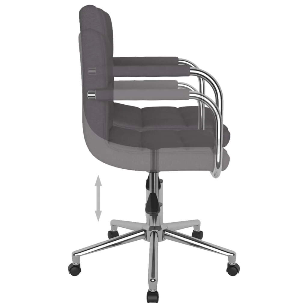 drejelig kontorstol stof gråbrun - Image 6