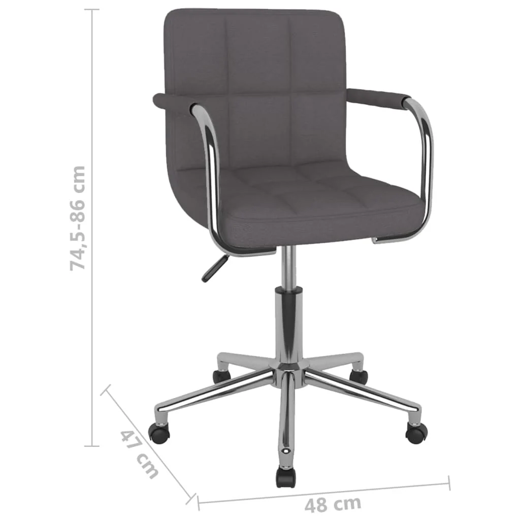 drejelig kontorstol stof gråbrun - Image 8