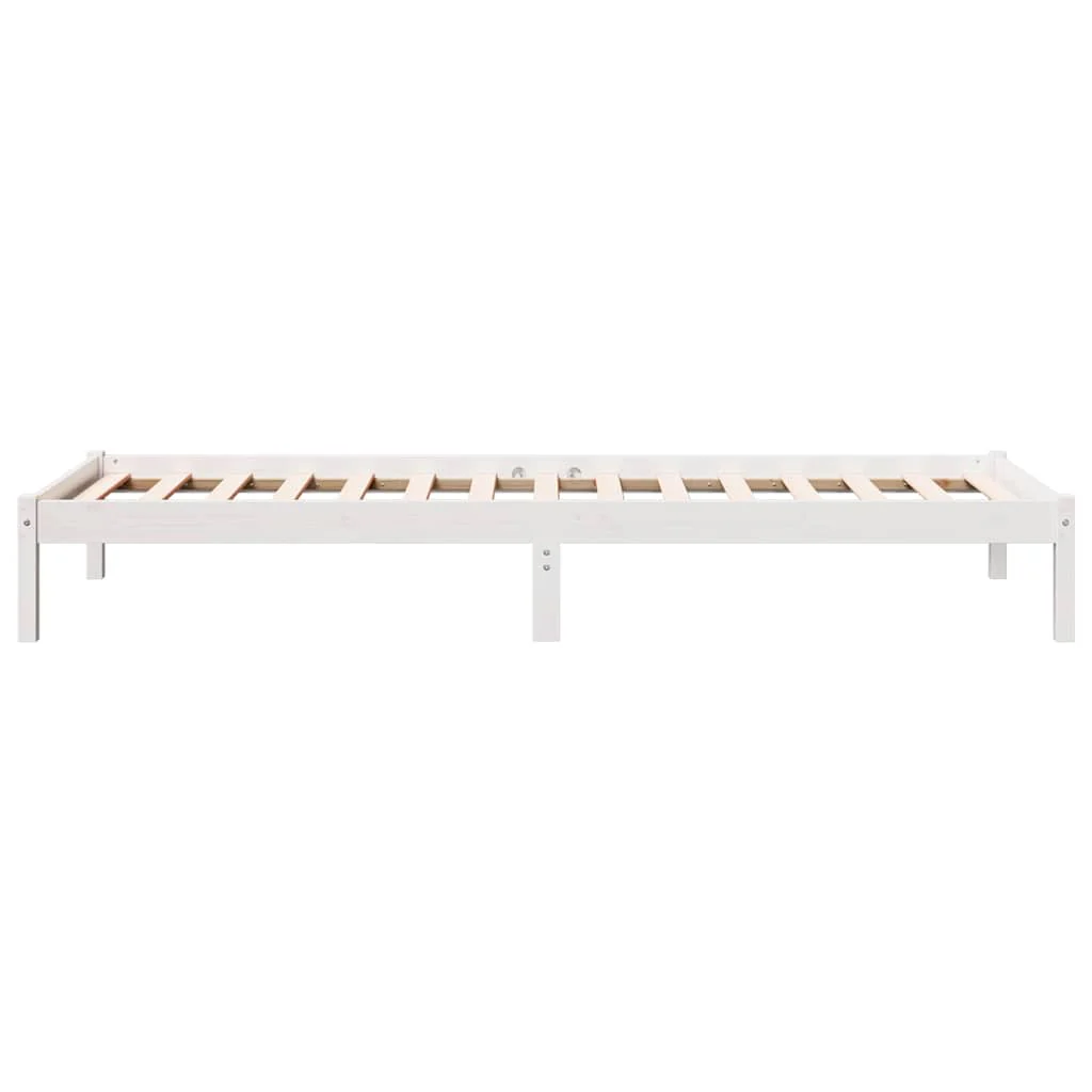 ekstra lang sengeramme uden madras 100x210 cm massivt fyrretræ - Image 5
