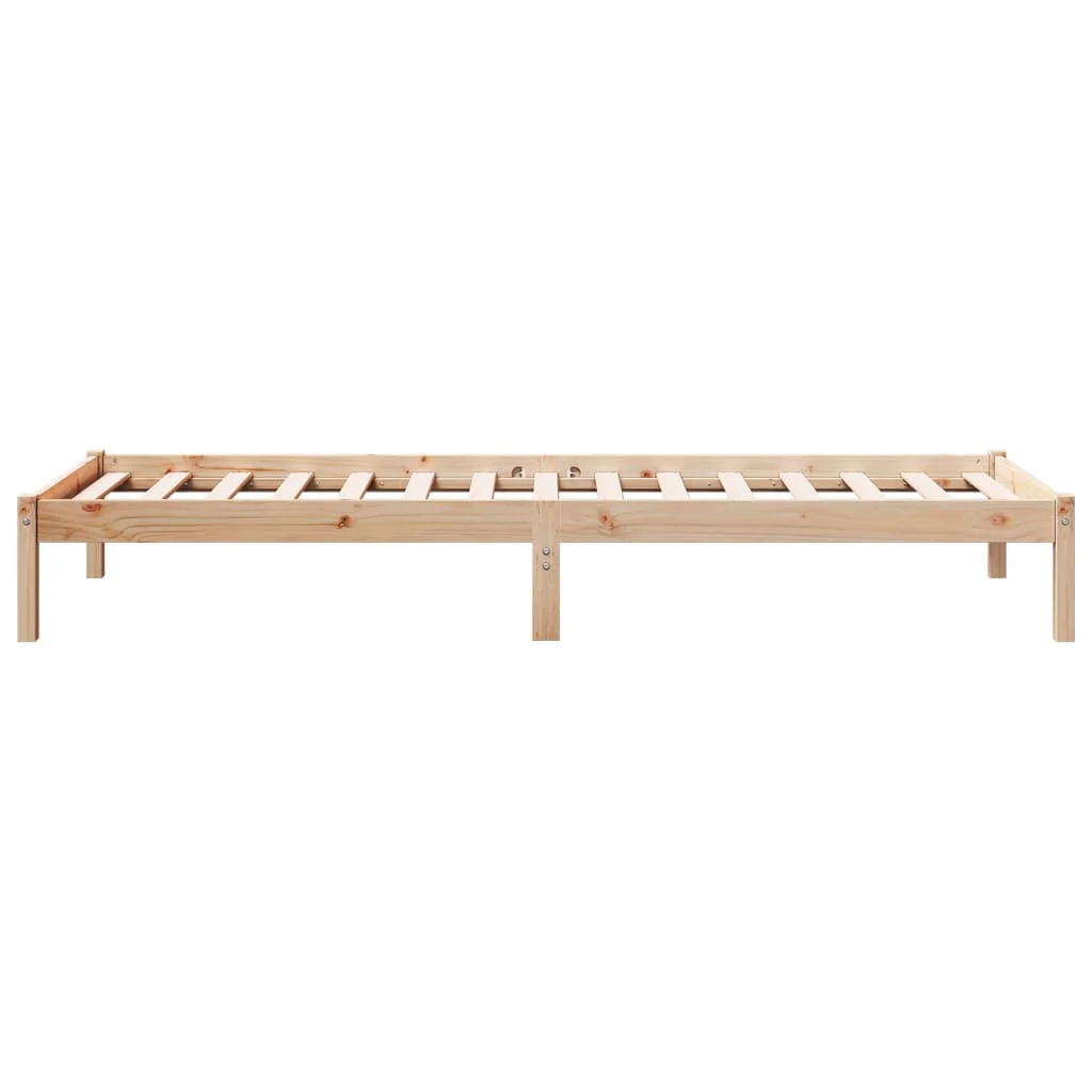 ekstra lang sengeramme uden madras 100x210 cm massivt fyrretræ - Image 5