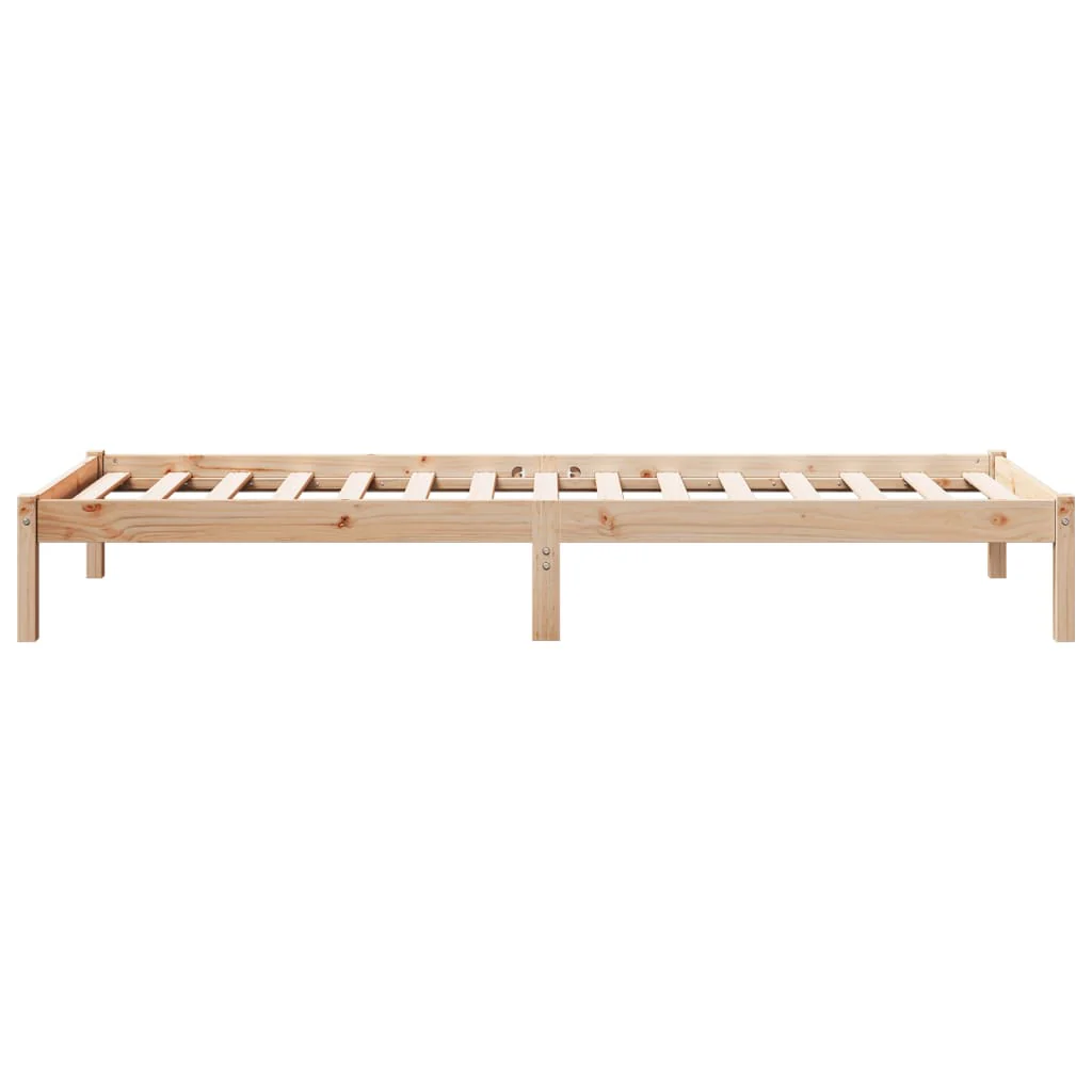 ekstra lang sengeramme uden madras 100x220 cm massivt fyrretræ - Image 5