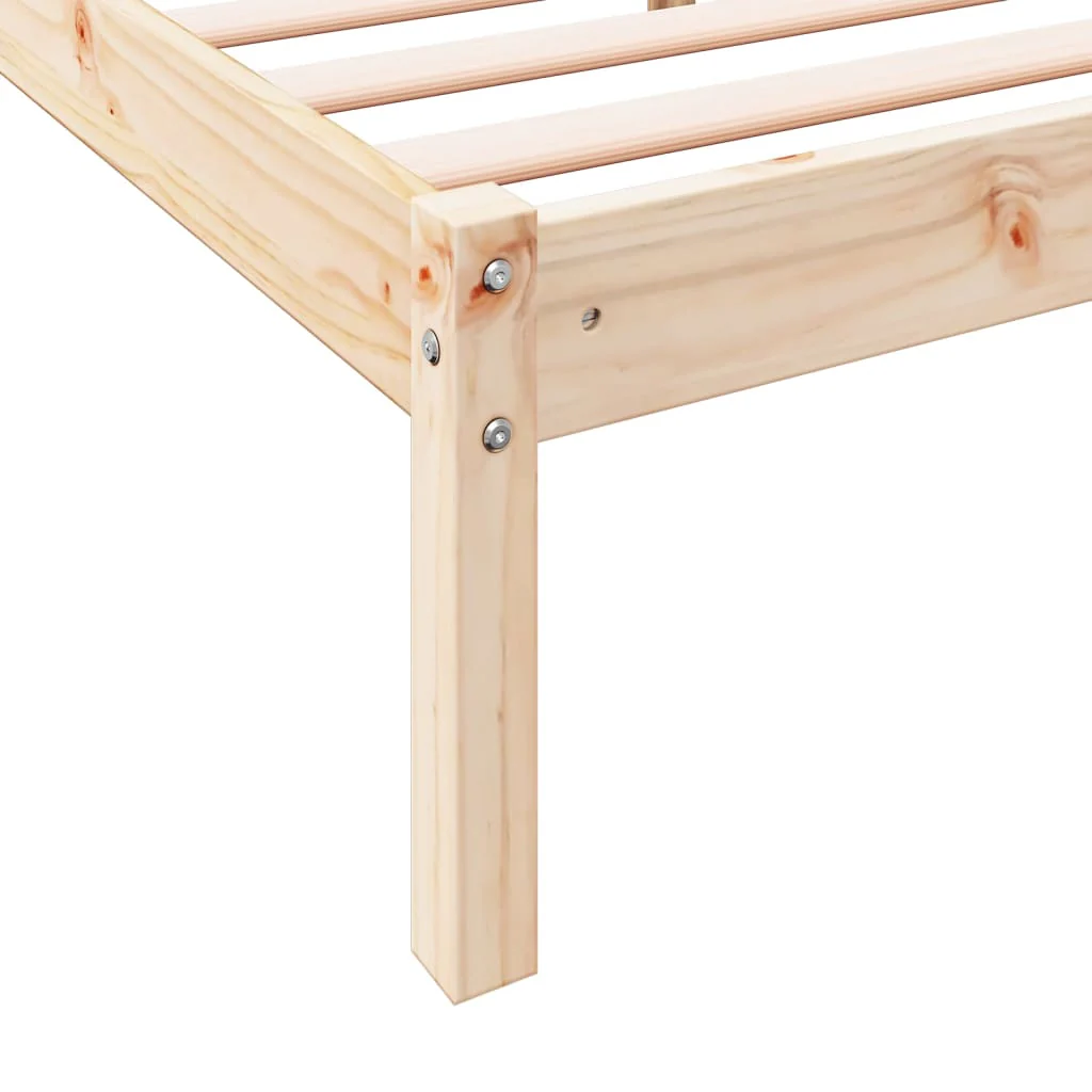 ekstra lang sengeramme uden madras 160x210 cm massivt fyrretræ - Image 7