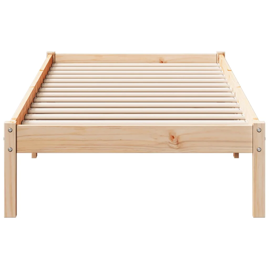 ekstra lang sengeramme uden madras 80x210 cm massivt fyrretræ - Image 4
