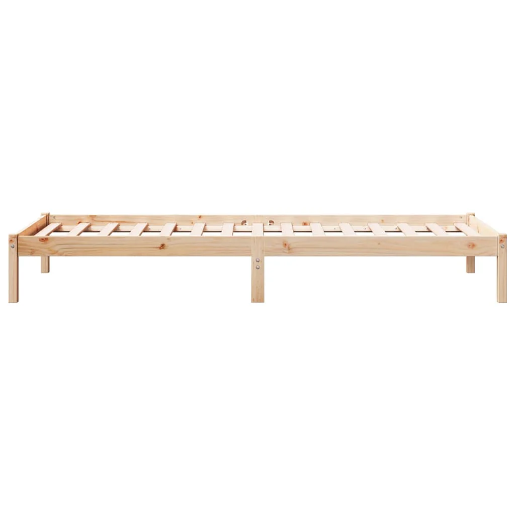 ekstra lang sengeramme uden madras 80x210 cm massivt fyrretræ - Image 5