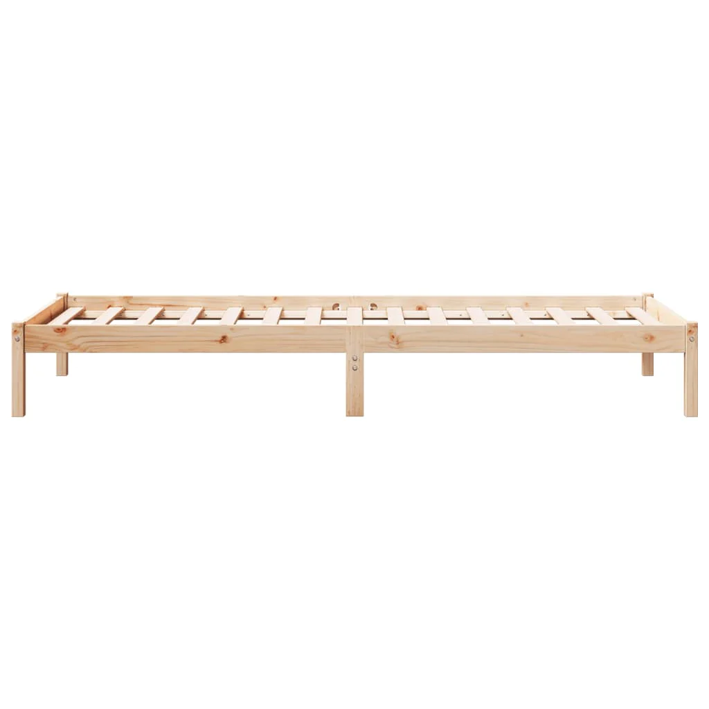 ekstra lang sengeramme uden madras 80x220 cm massivt fyrretræ - Image 5