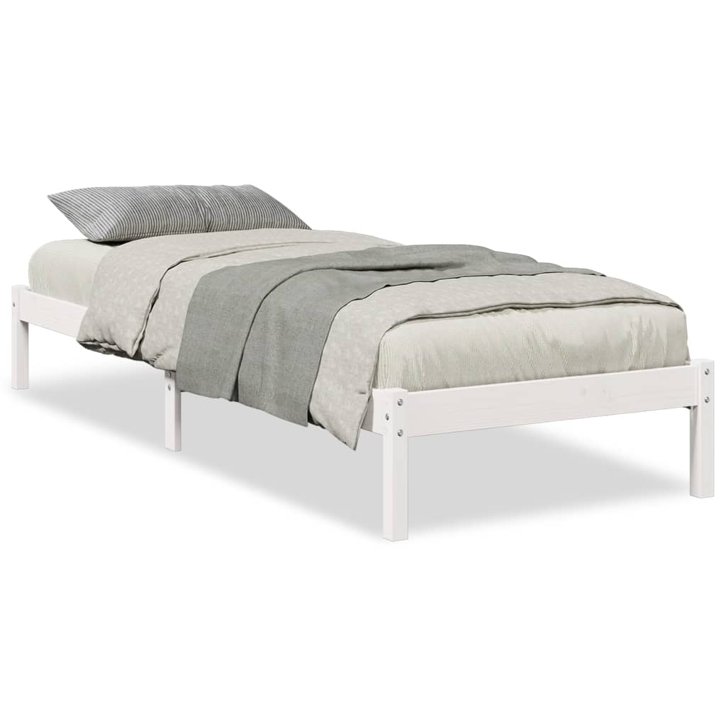 ekstra lang sengeramme uden madras 90x220 cm massivt fyrretræ - Image 2