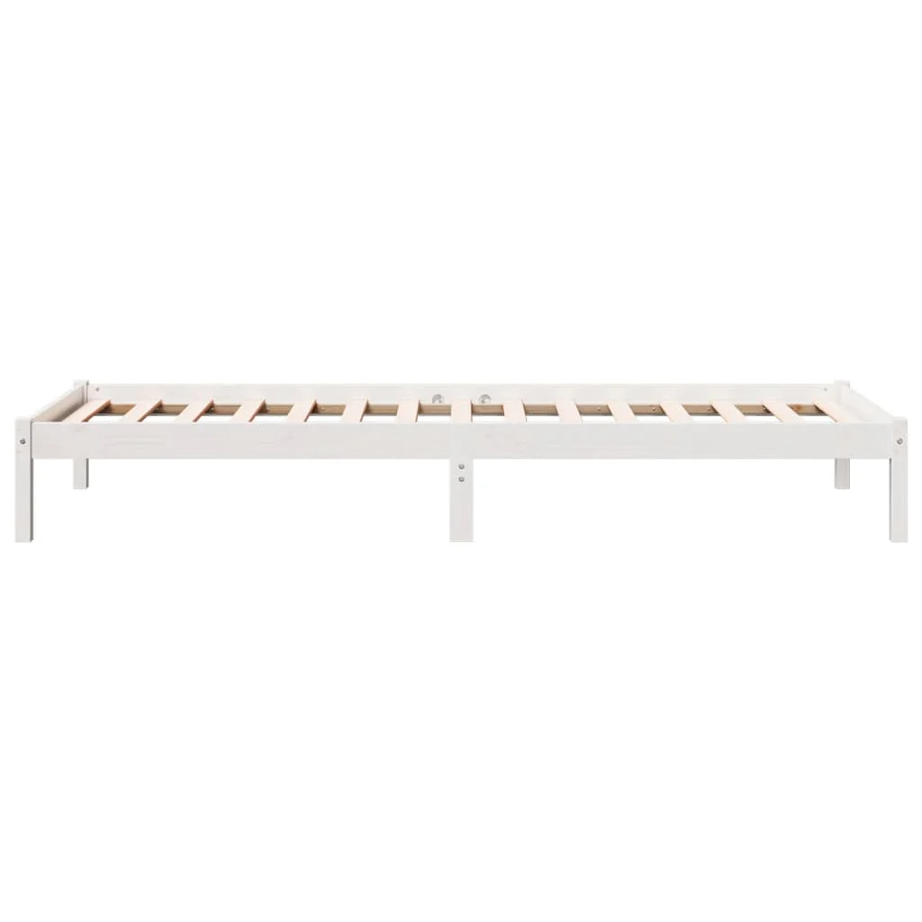 ekstra lang sengeramme uden madras 90x220 cm massivt fyrretræ - Image 5