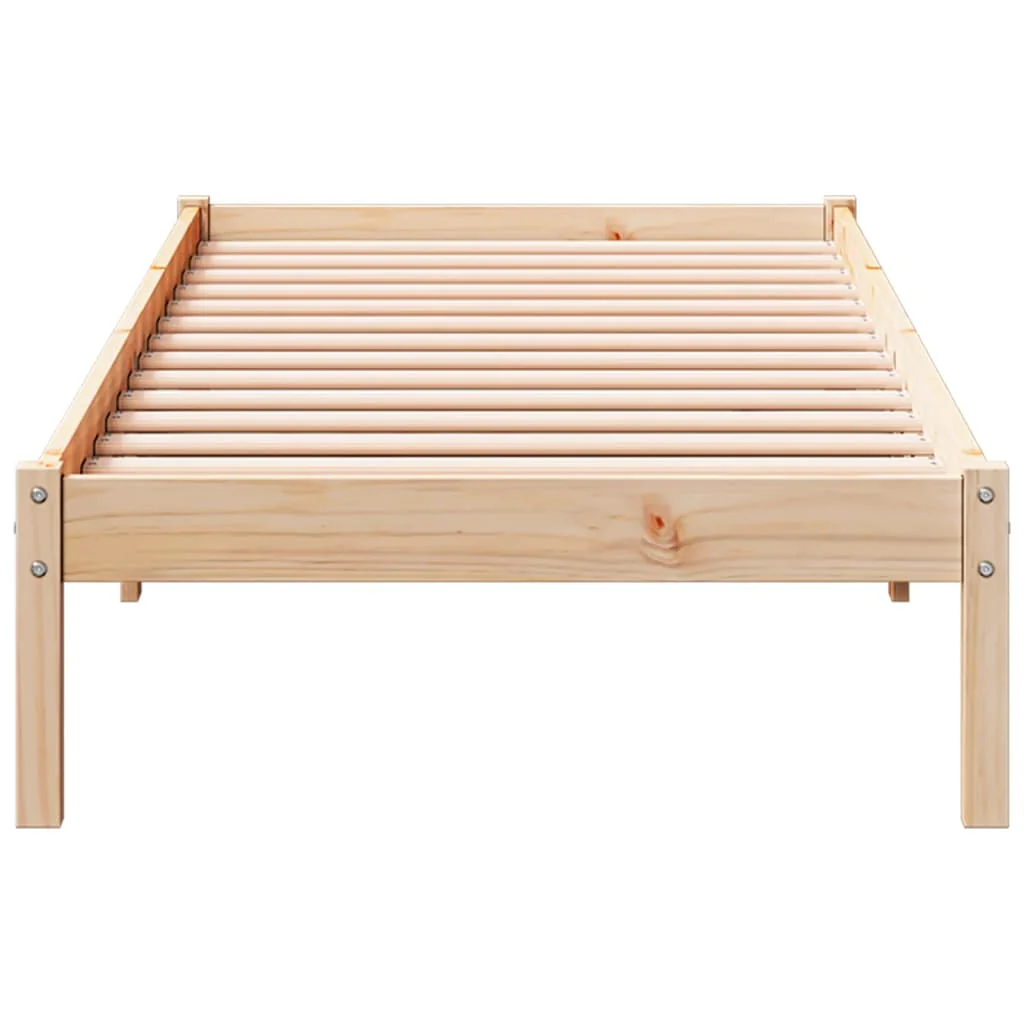 ekstra lang sengeramme uden madras 90x220 cm massivt fyrretræ - Image 4