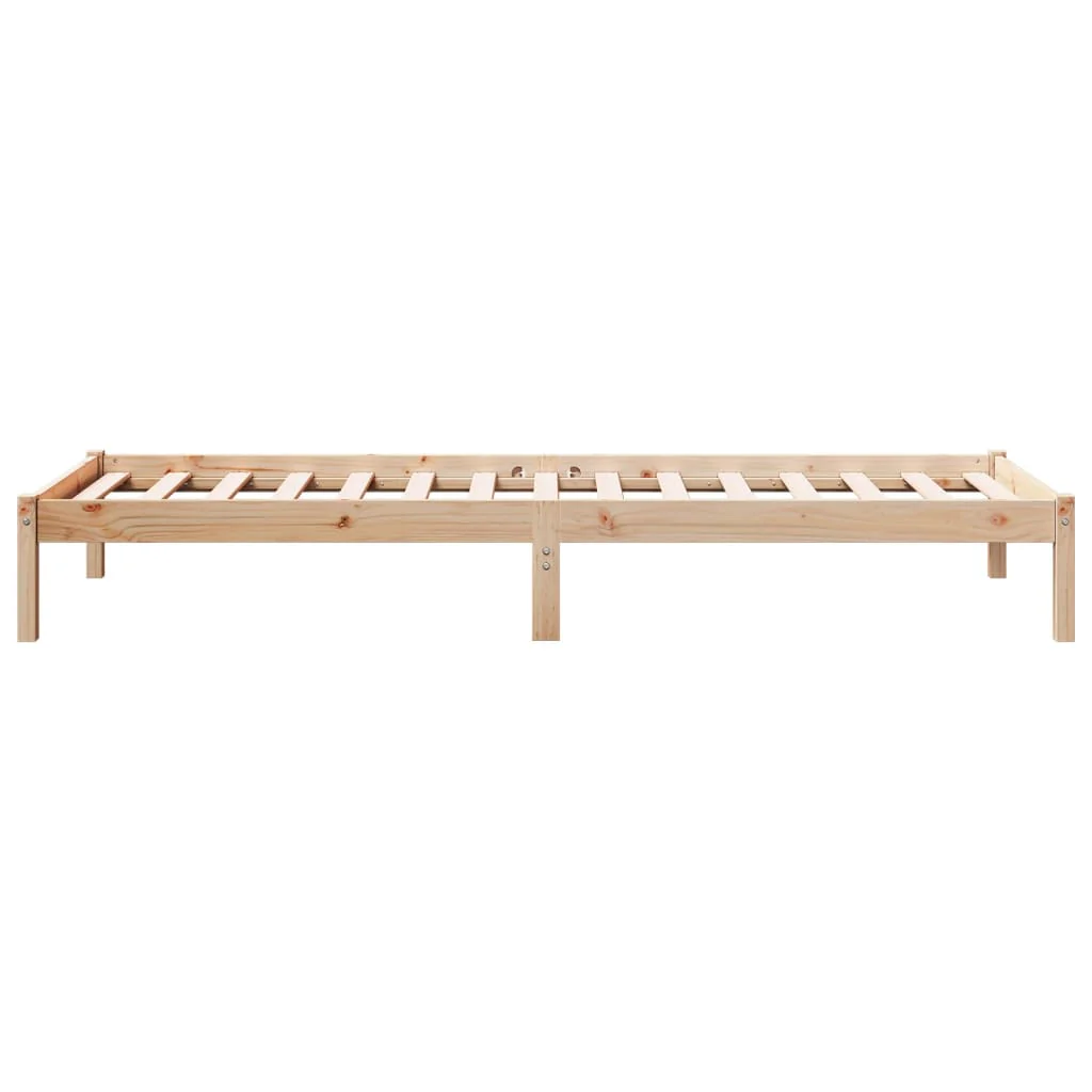 ekstra lang sengeramme uden madras 90x220 cm massivt fyrretræ - Image 5