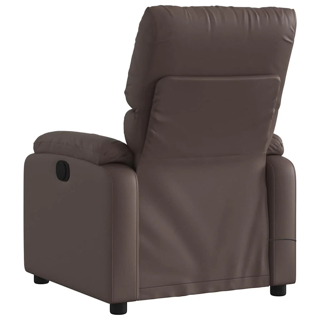 eldrevet massagestol kunstlæder brun - Image 5