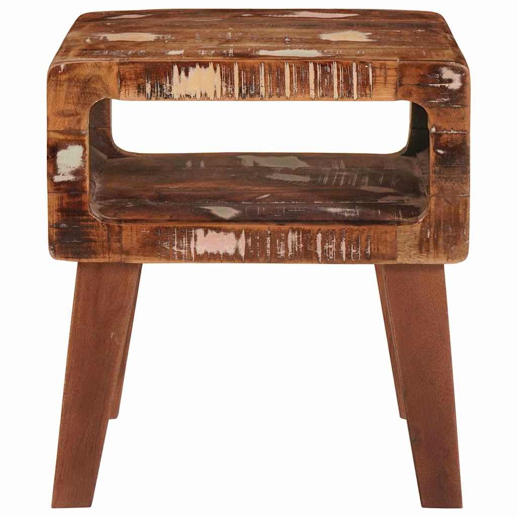 Endebord med hylde Brun 40 x 32 x 46 cm Solid genbrugs træ - Image 4