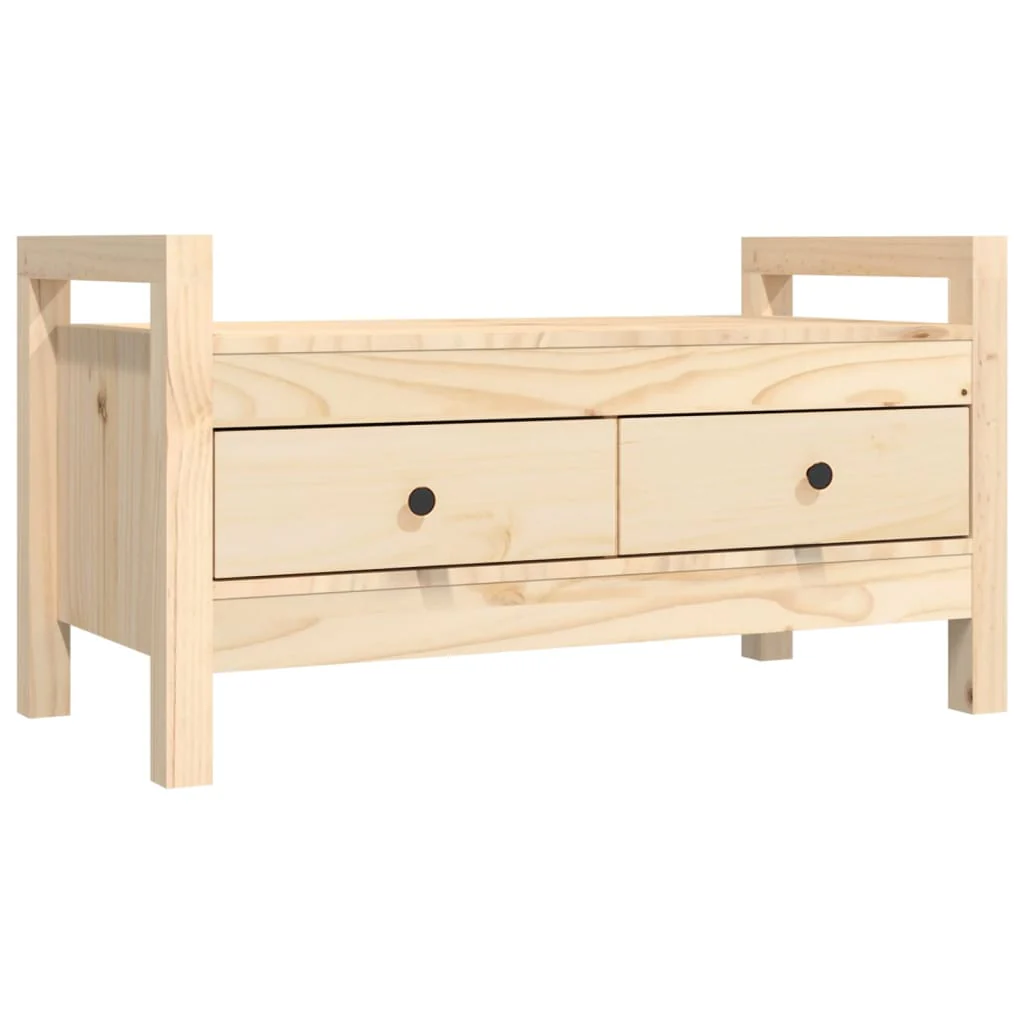 entrébænk 80x40x43 cm massivt fyrretræ - Image 2