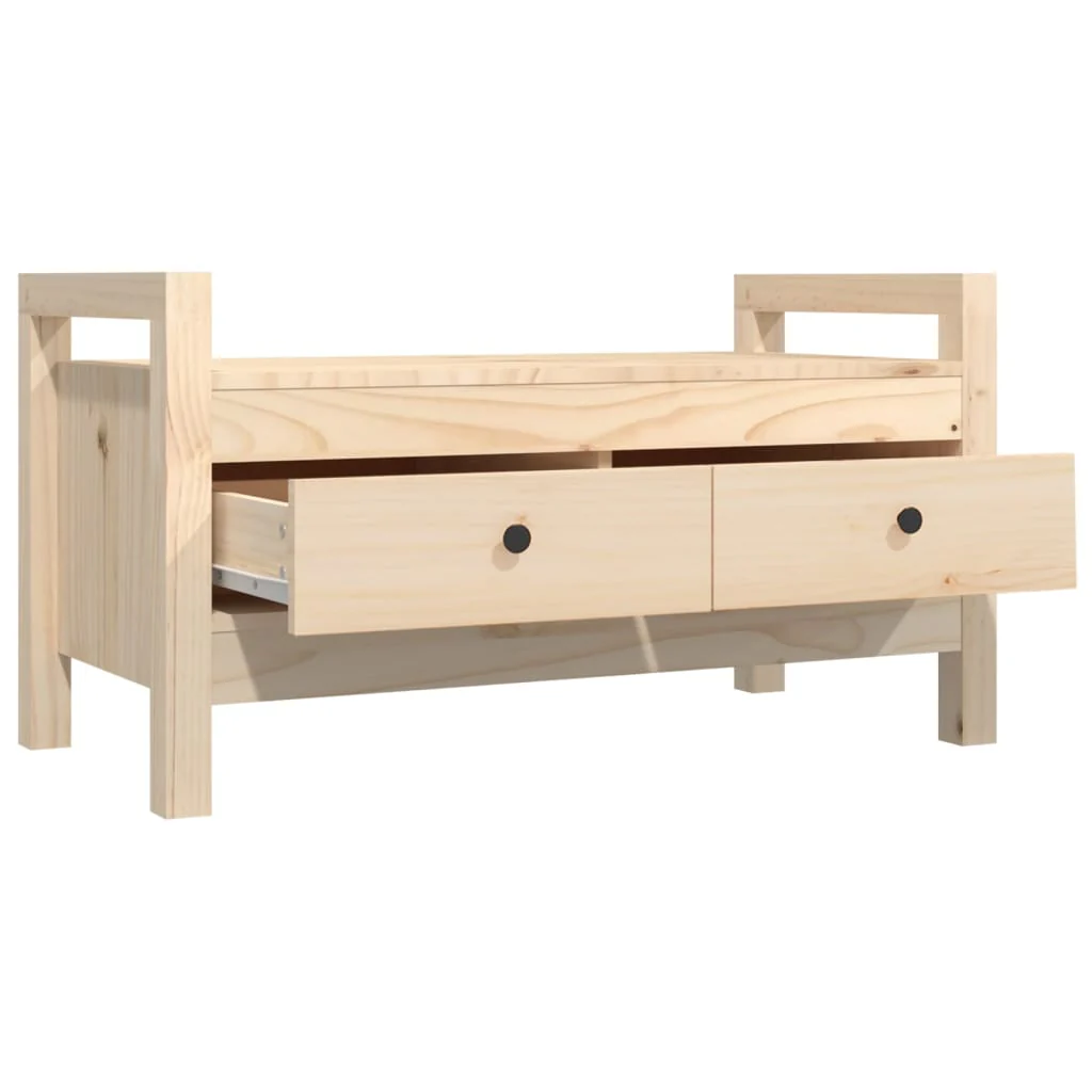 entrébænk 80x40x43 cm massivt fyrretræ - Image 3