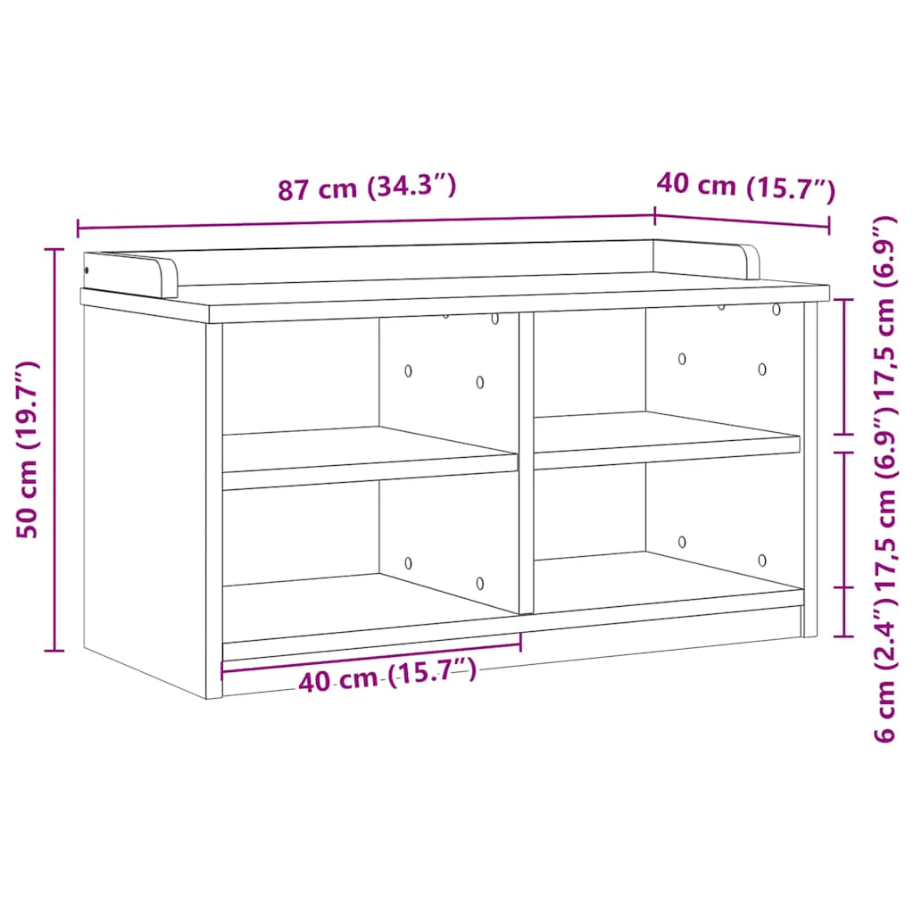 entrébænk SANDNES 87x40x50 cm massivt fyrretræ - Image 8