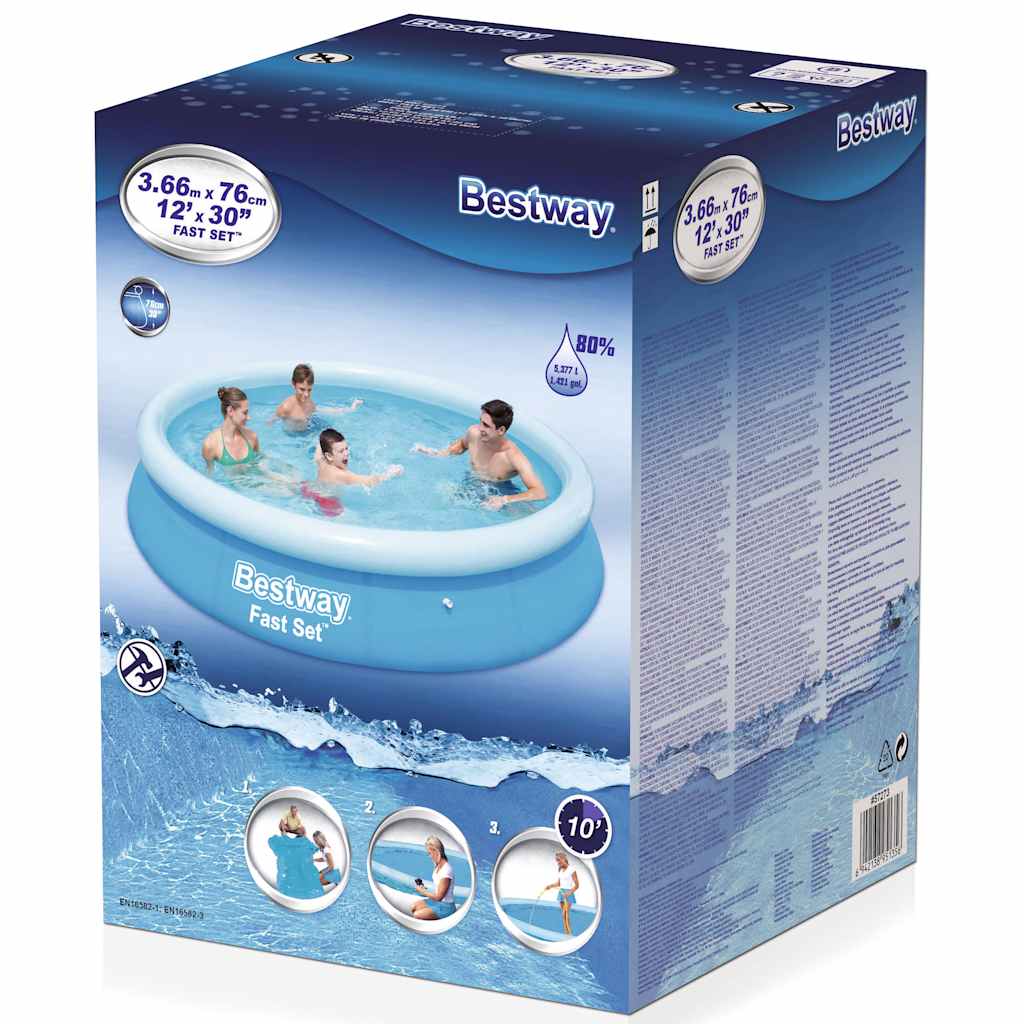 Fast Set oppustelig swimmingpool rund 366 x 76 cm 57273 - Image 3