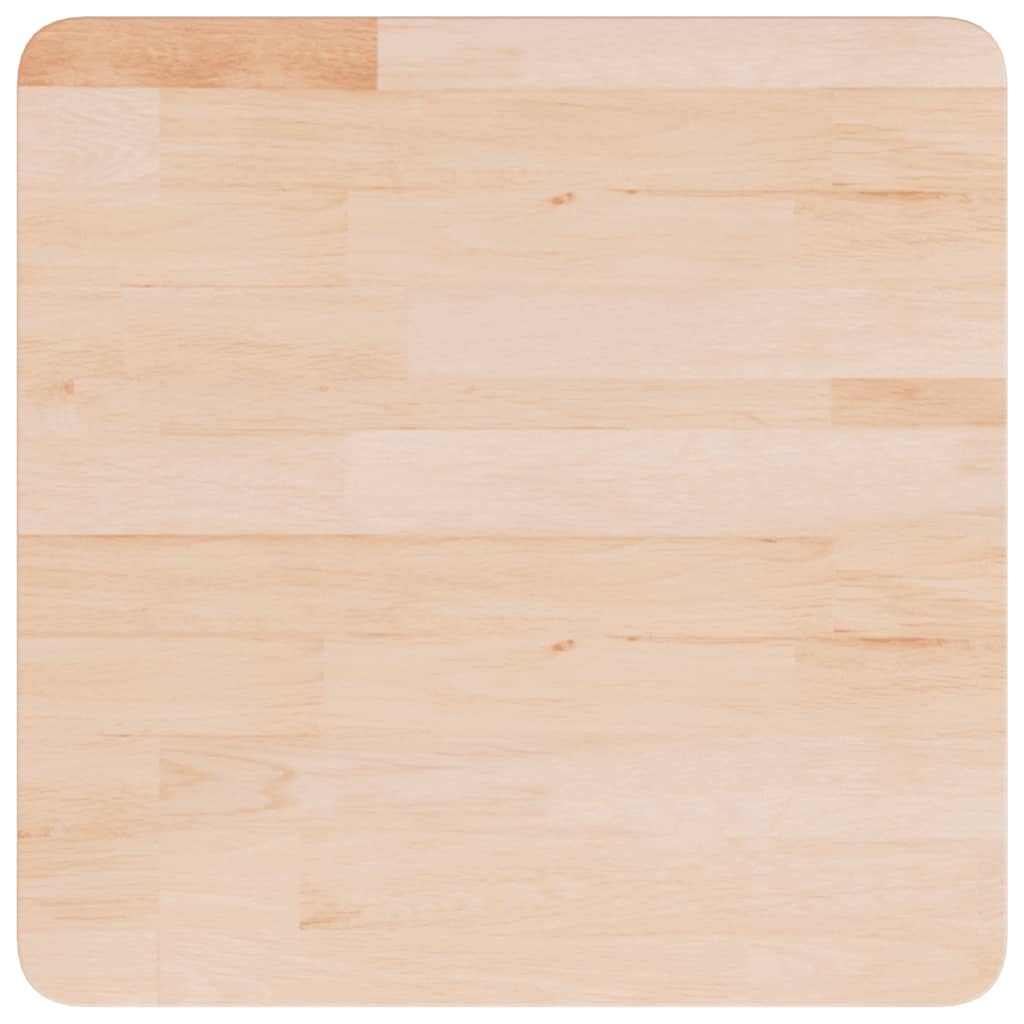 firkantet bordplade 50x50x2,5 cm ubehandlet massivt egetræ - Image 2