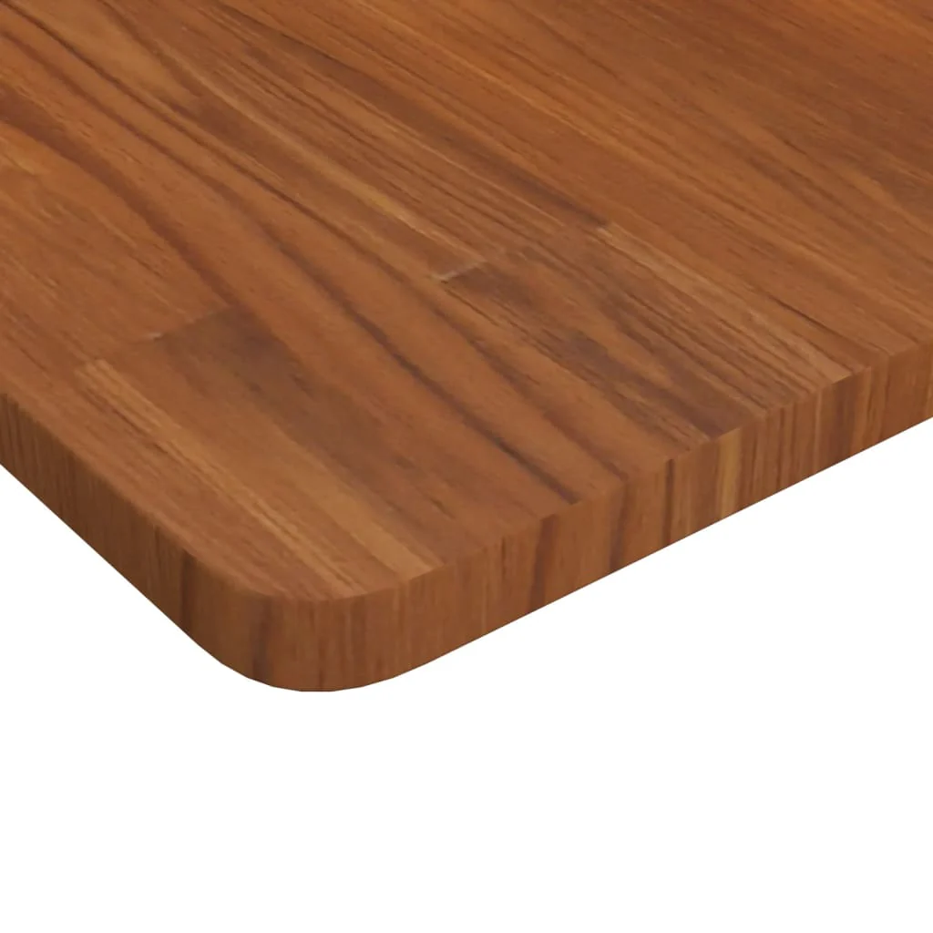 firkantet bordplade 60x60x2,5 cm behandlet massivt eg mørkebrun - Image 3