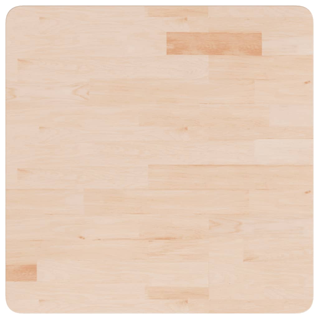 firkantet bordplade 60x60x2,5 cm ubehandlet massivt egetræ - Image 2