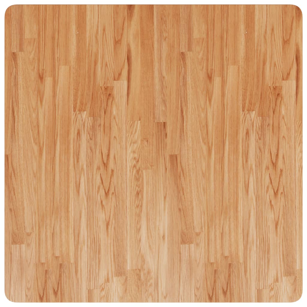 firkantet bordplade 80x80x4 cm behandlet massivt eg lysebrun - Image 2