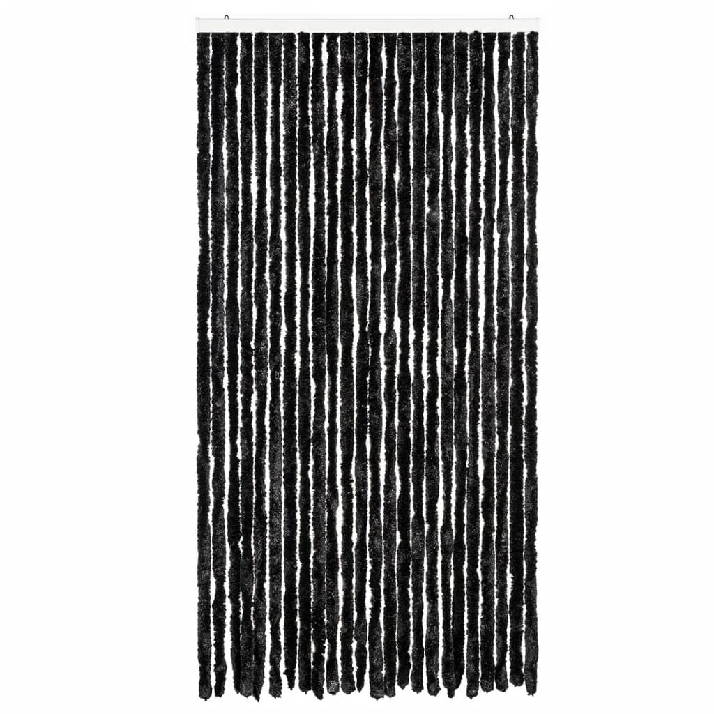 flueforhæng 100x200 cm chenille antracitgrå - Image 3
