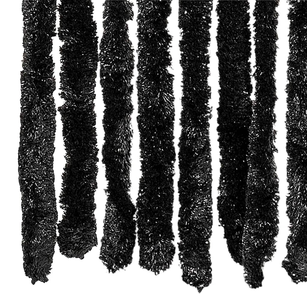 flueforhæng 100x200 cm chenille antracitgrå - Image 6