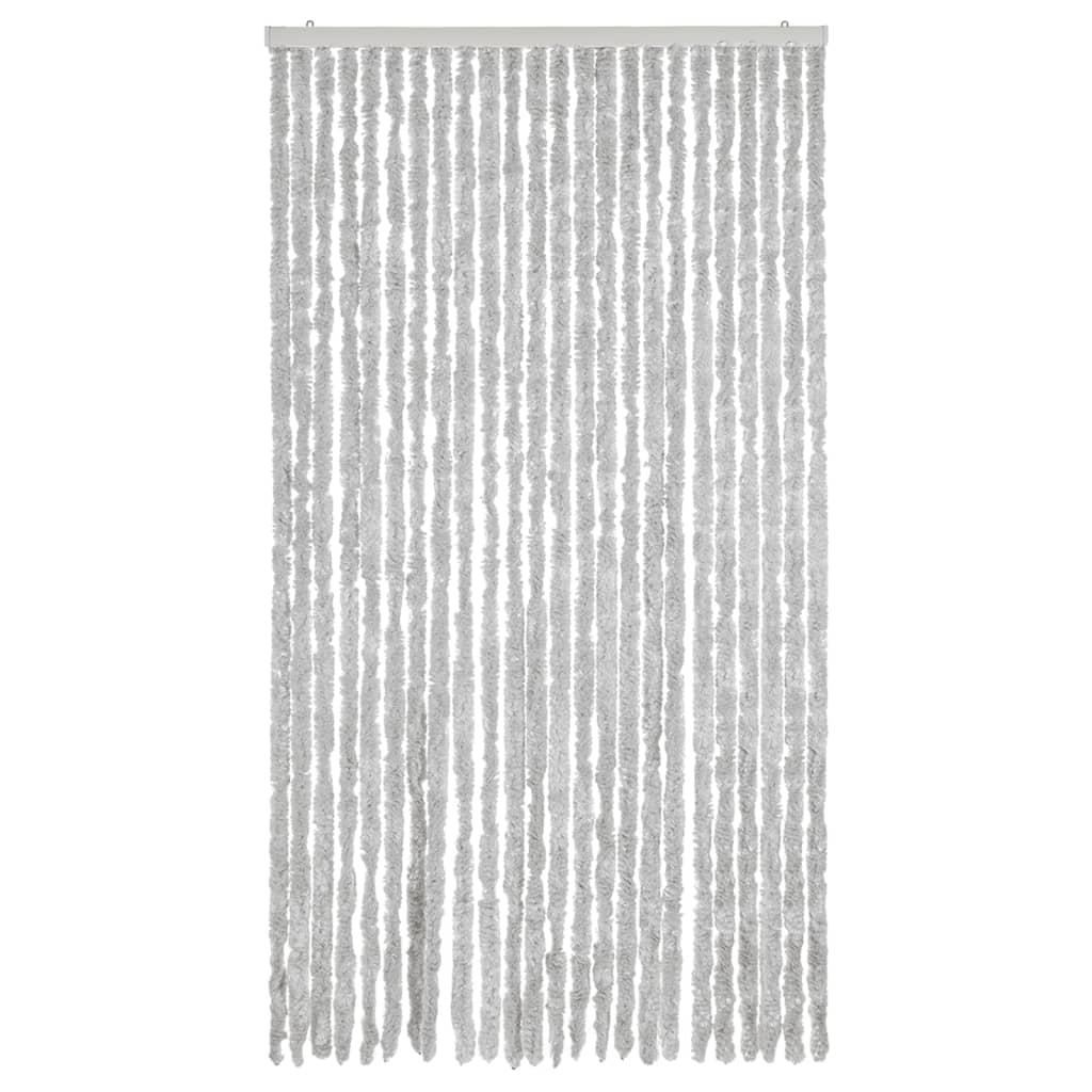 flueforhæng 100x220 cm chenille grå - Image 3