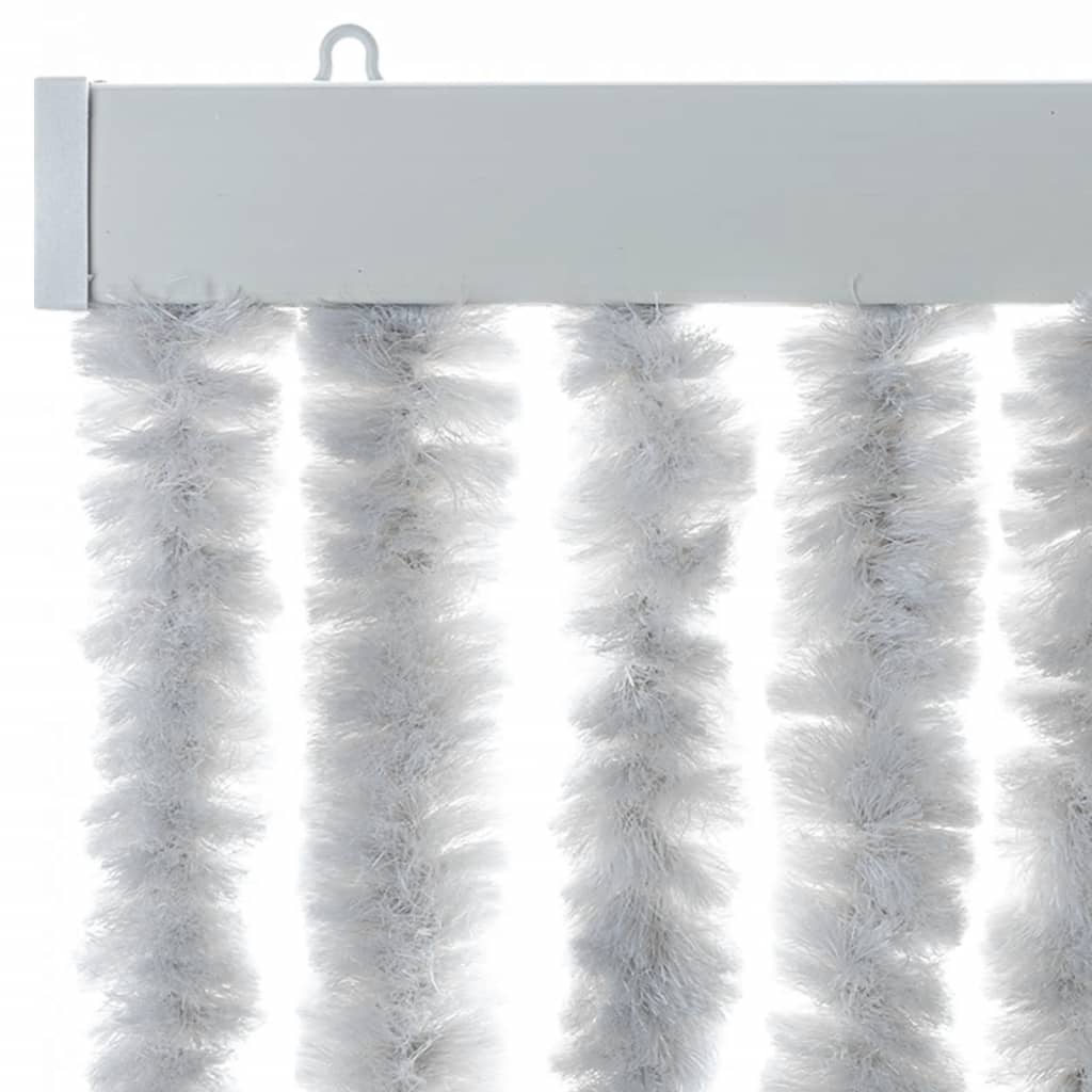 flueforhæng 100x220 cm chenille grå - Image 4