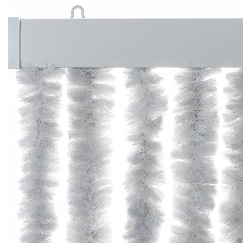flueforhæng 100x230 cm chenille grå - Image 4