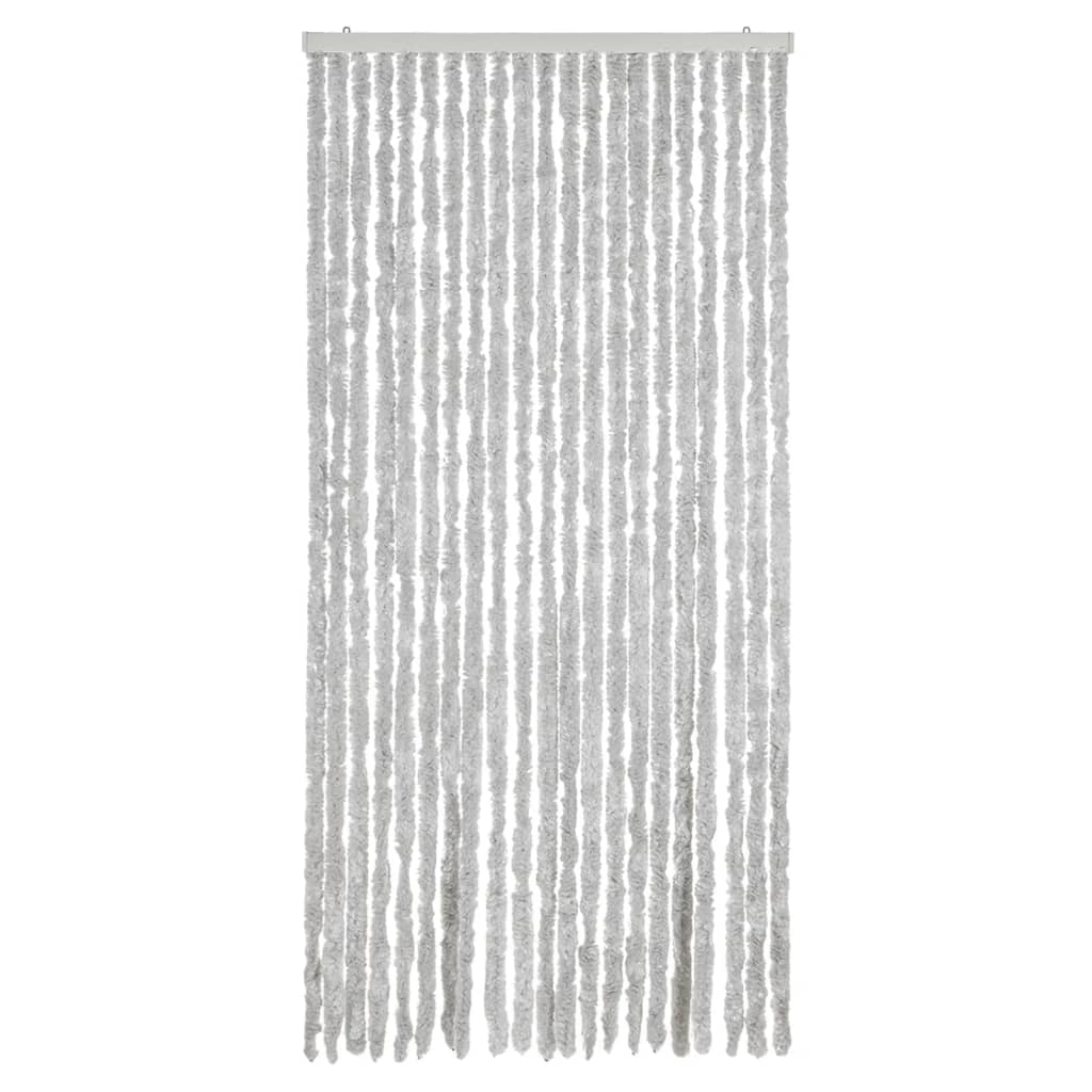 flueforhæng 90x220 cm chenille grå - Image 3