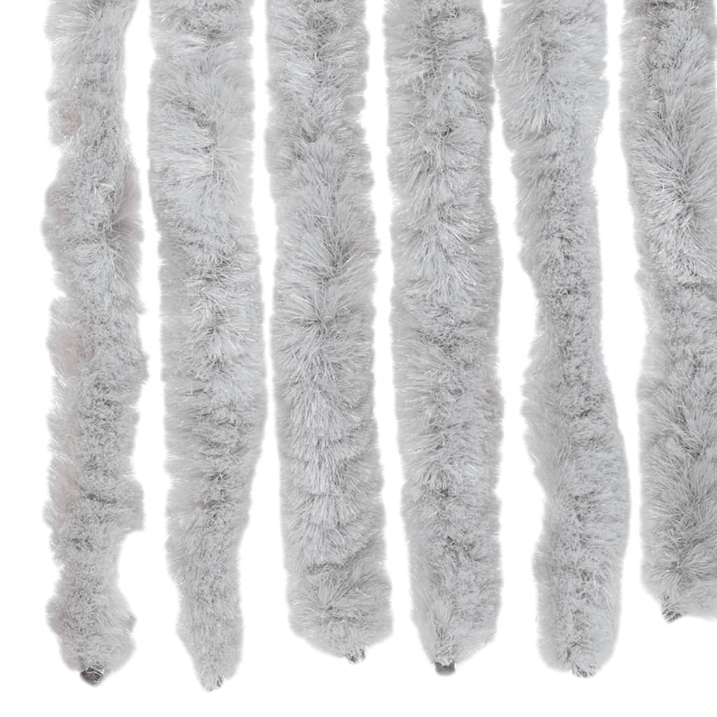 flueforhæng 90x220 cm chenille grå - Image 5
