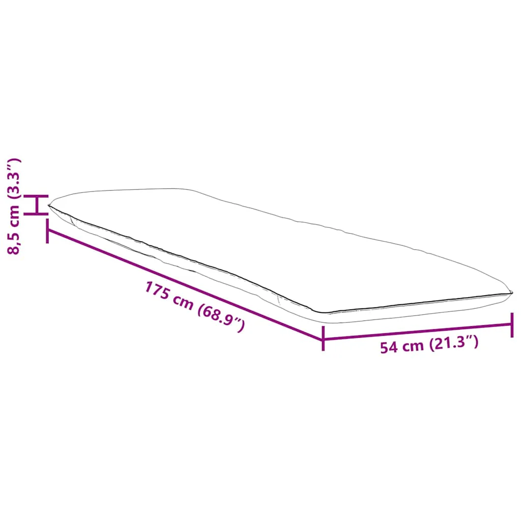 foldbar liggestol 175x54x8,5 cm oxfordstof beige - Image 10