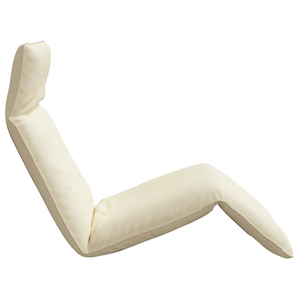 foldbar liggestol 175x54x8,5 cm oxfordstof cremefarvet - Image 5