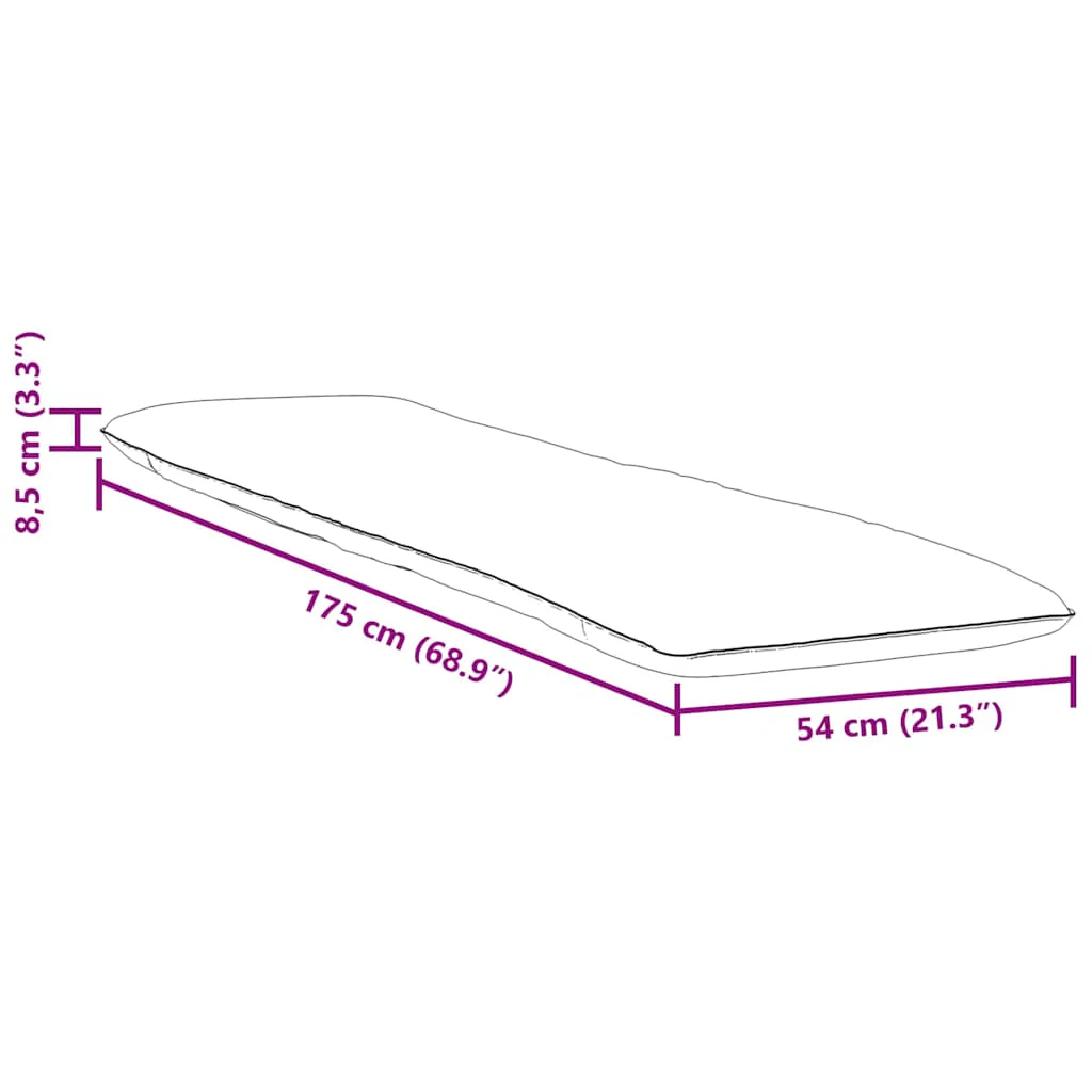 foldbar liggestol 175x54x8,5 cm oxfordstof marineblå - Image 10
