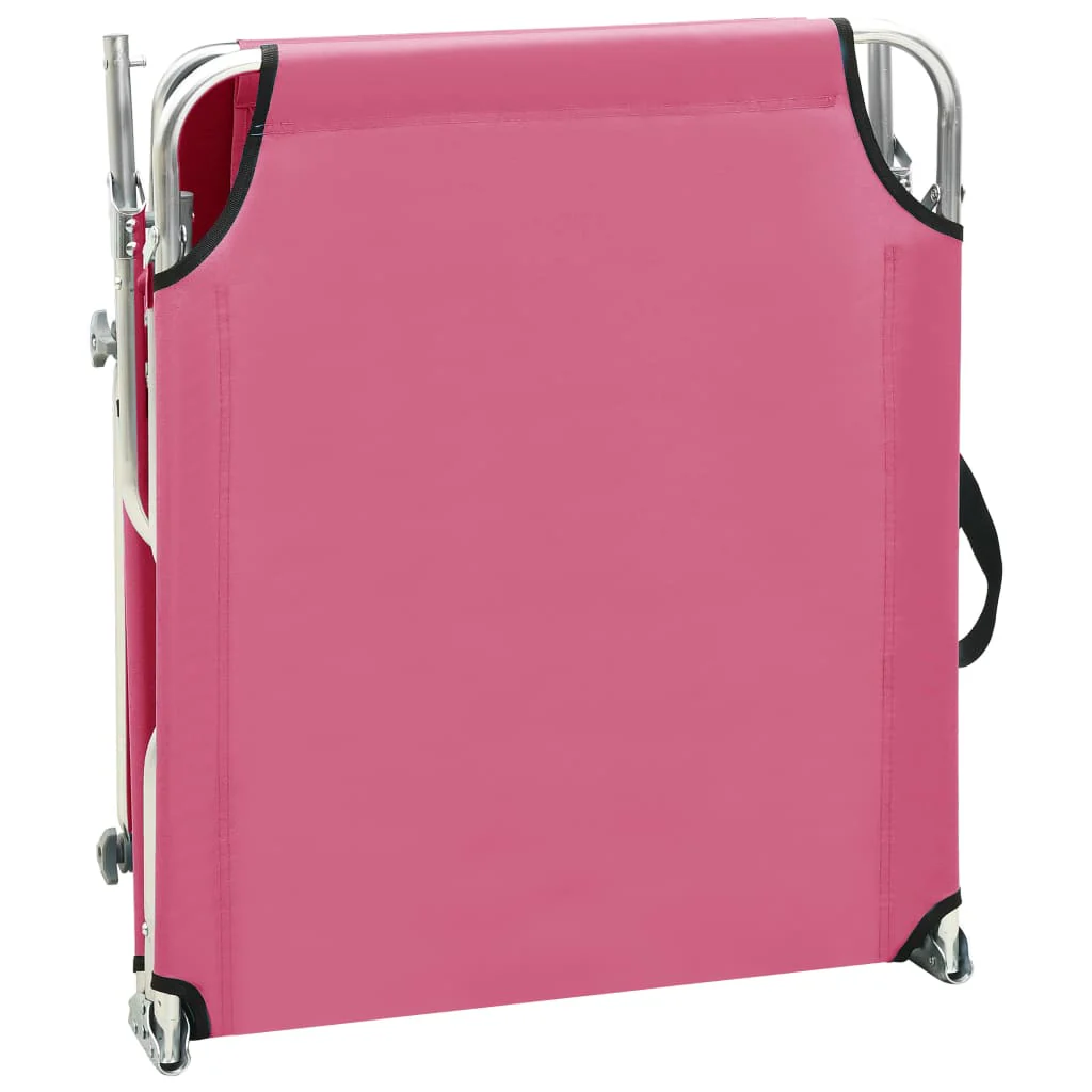 foldbar liggestol med baldakin aluminium pink - Image 6