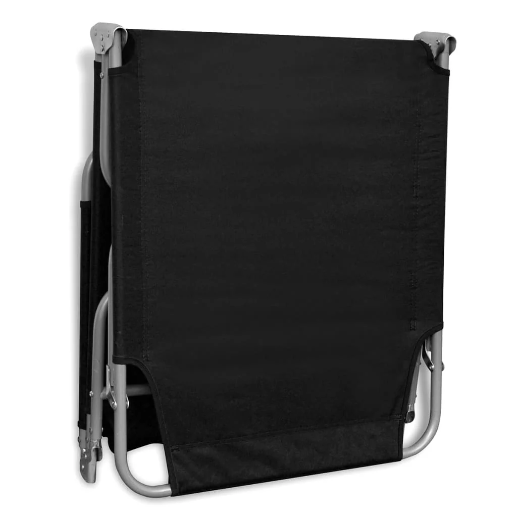 foldbar liggestol pulverlakeret stål sort - Image 5