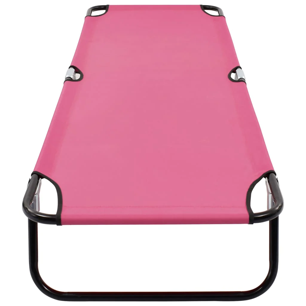 foldbar liggestol stål pink - Image 5