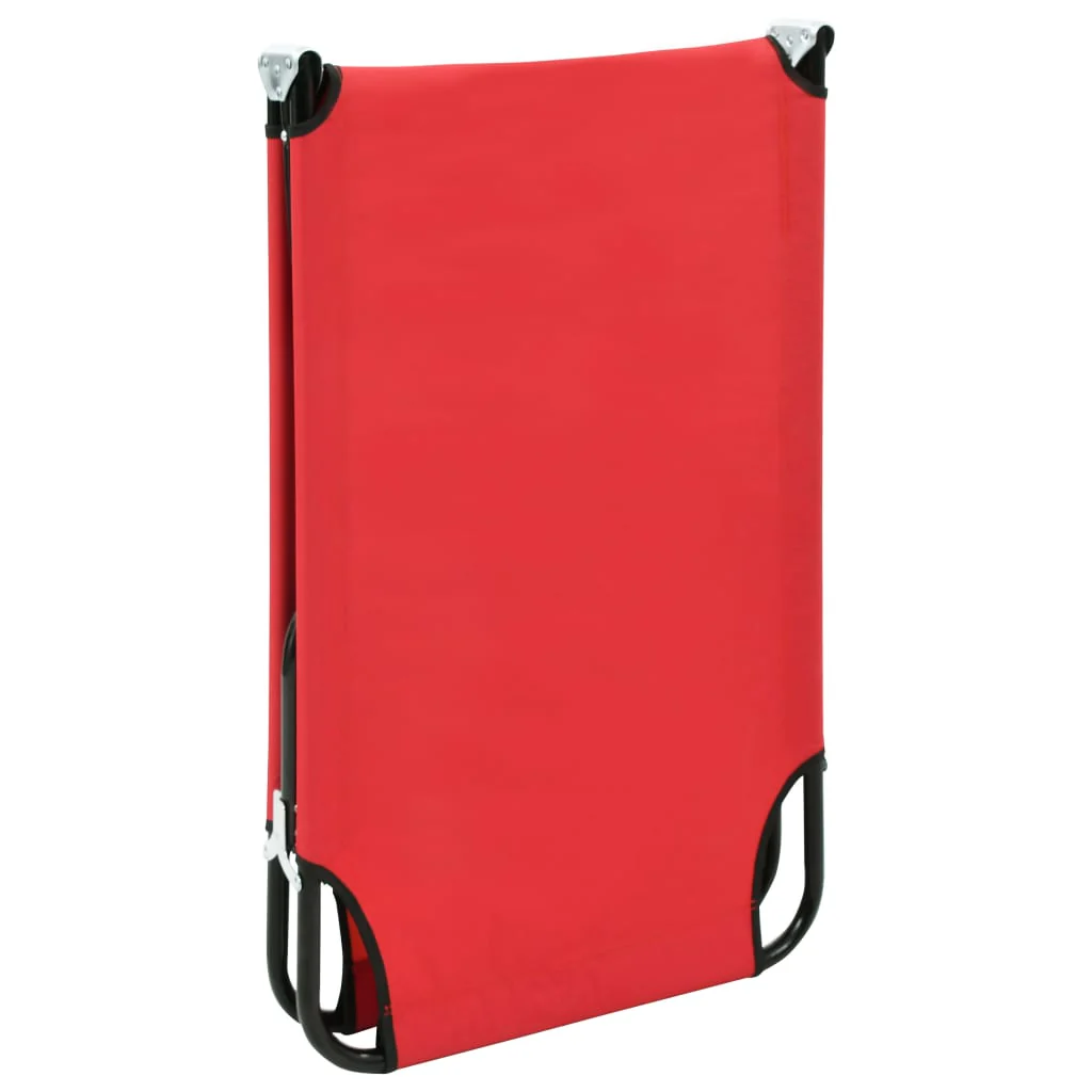 foldbar liggestol stål rød - Image 6