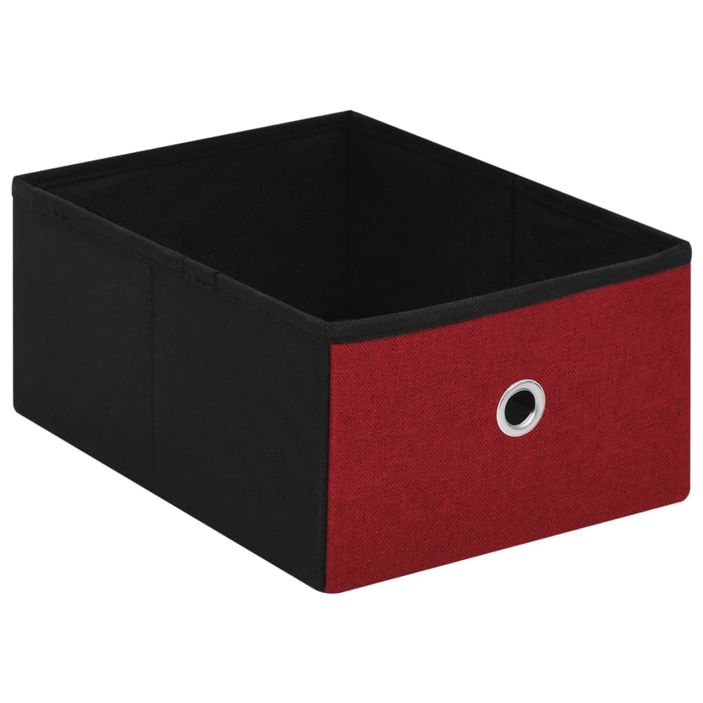 foldbar opbevaringsbænk 76x38x38 cm kunstlærred vinrød - Image 7
