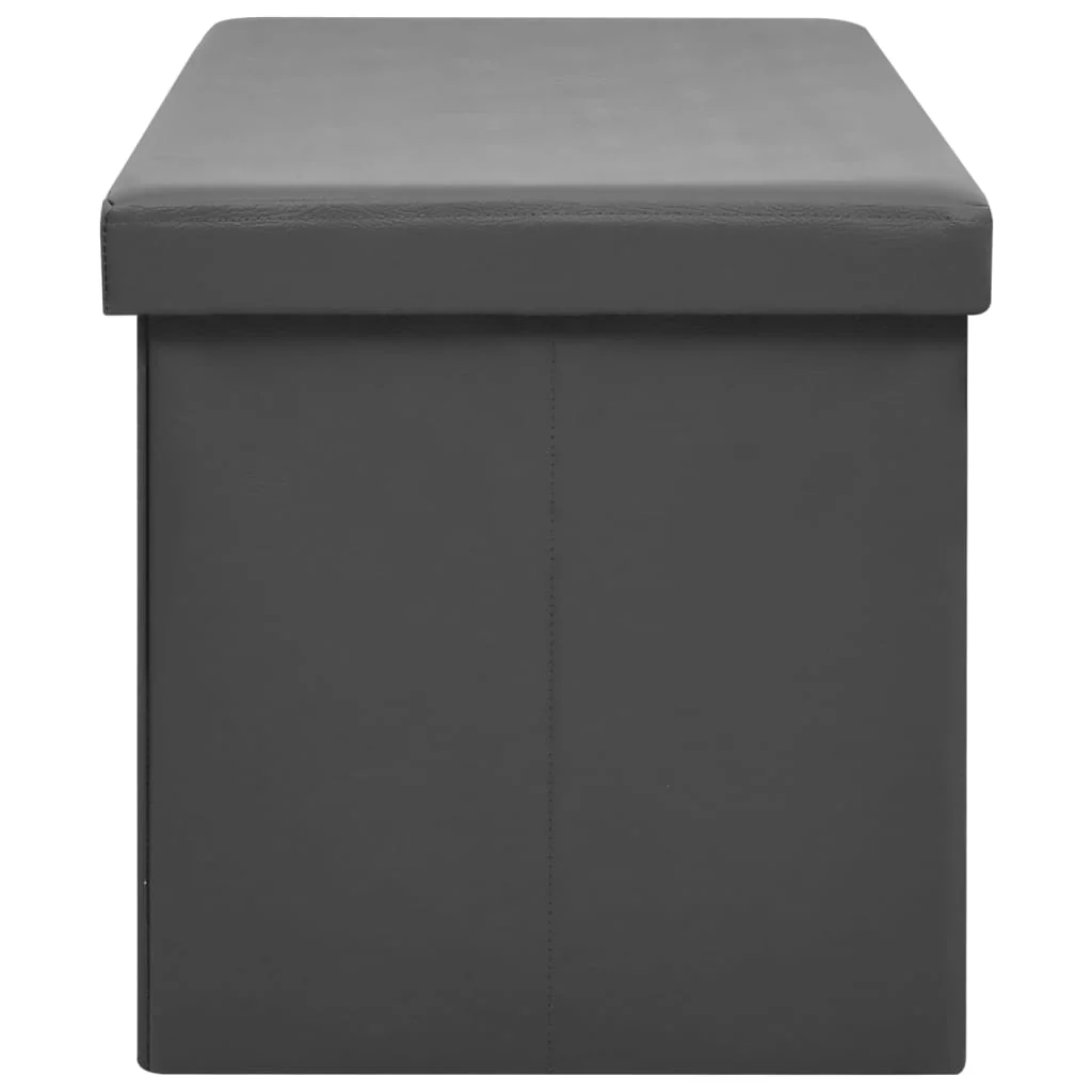foldbar opbevaringsbænk PVC grå - Image 4